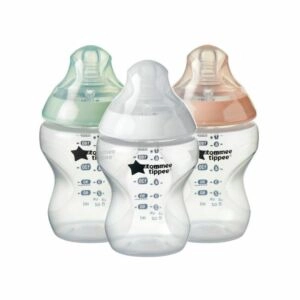 Tommee Tippee 3 Biberões Closer to Nature 260ml Rosa/Verde/Branco 422729