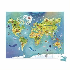 Janod Puzzle 100 Peças Mundo +6 Anos J02607